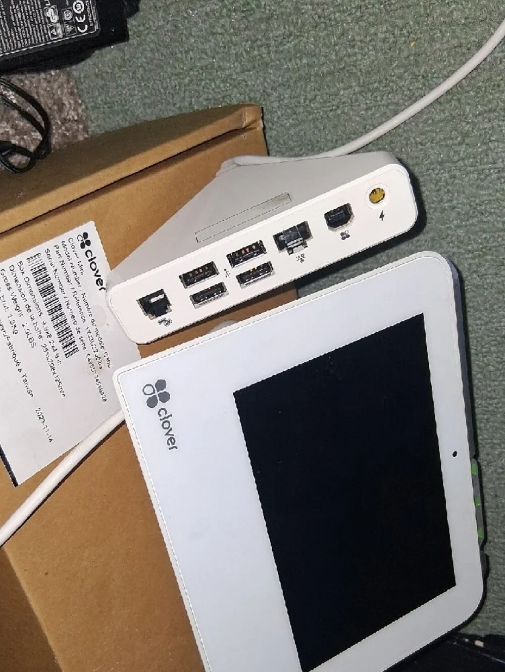 White Clover Mini Tablet POS Display - White
